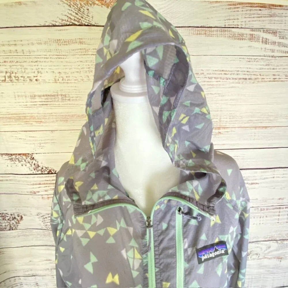 Patagonia Houdini Windbreaker Jacket Womens M Lavender Hooded Full Zip Coat - Picture 2 of 12